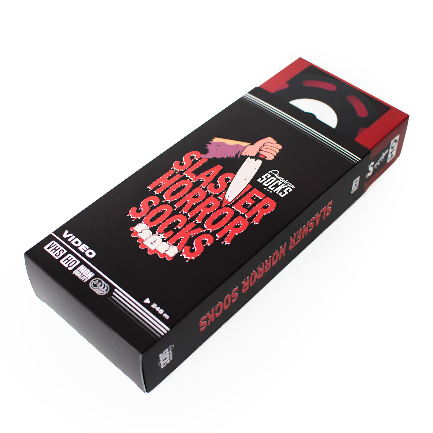 Unique Slasher VHS Retro Horror gift box by american socks 